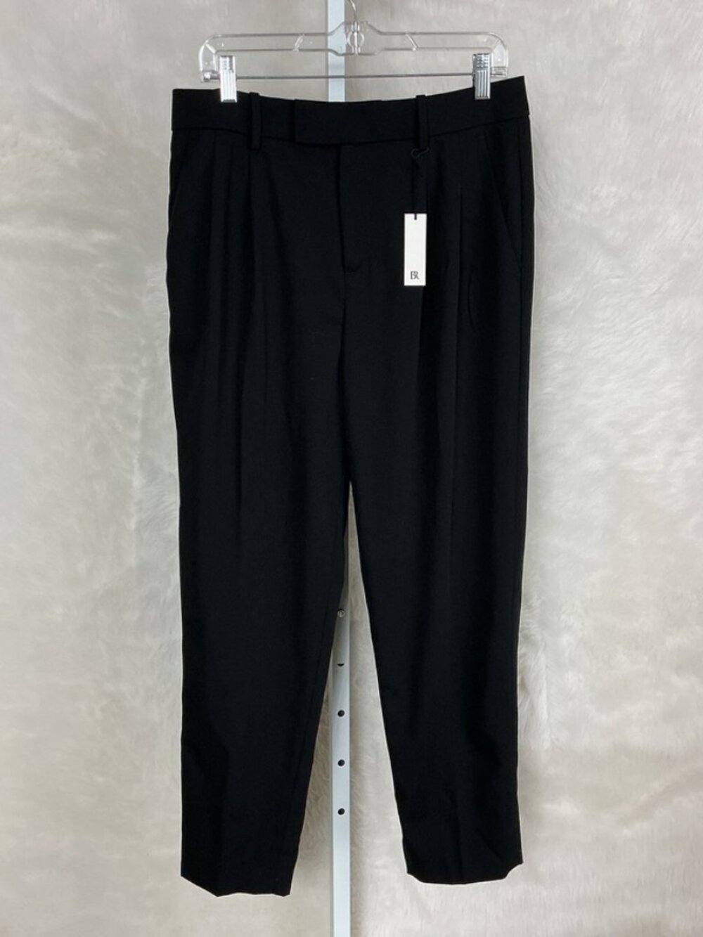 Banana Republic Black Vasto Pleated Italian Wool Trousers  Pant NWT 10